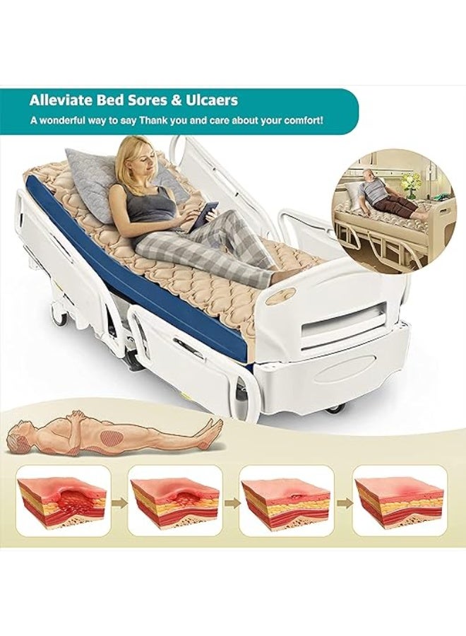 Inflatable Air Mattress with Anti-Bedsore Function and Air Pump, Bubble Mattress Pad for Patients, Adjustable Comfort - Image 3